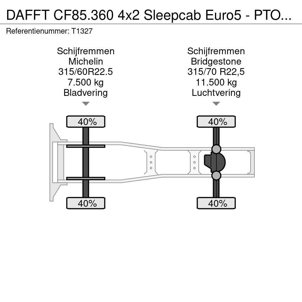 DAF FT CF85.360 4x2 Sleepcab Euro5 - PTO Prep - 3-Spaa Trækkere