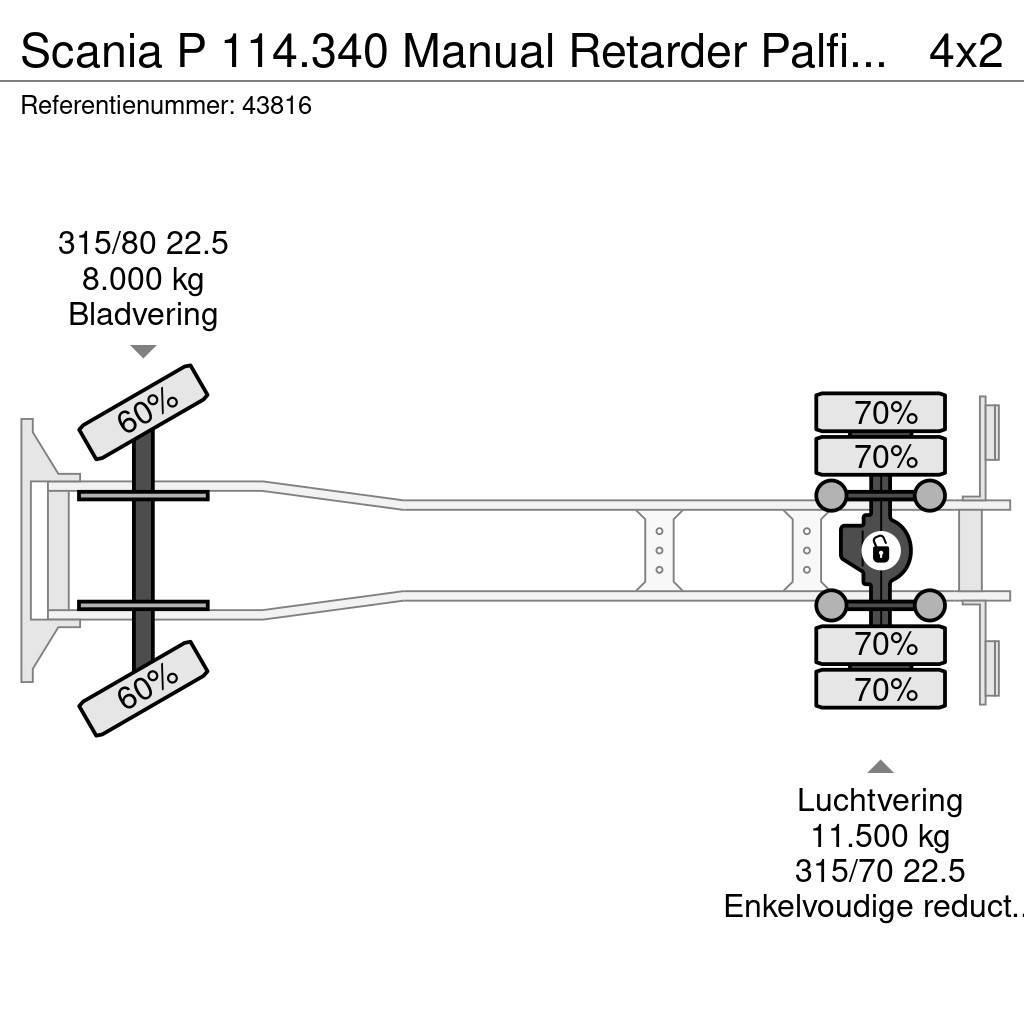 Scania P 114.340 Manual Retarder Palfinger 9,5 Tonmeter l Kraner til alt terræn