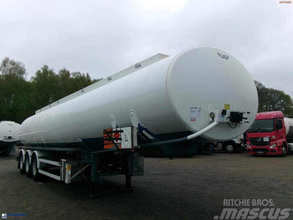 LAG Fuel tank alu 42 m3 / 6 comp + pump Semi-trailer med Tank