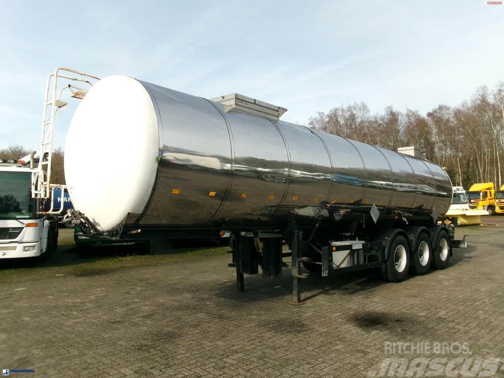 Metalovouga Bitumen / heavy oil tank inox 29 m3 / 1 comp Semi-trailer med Tank