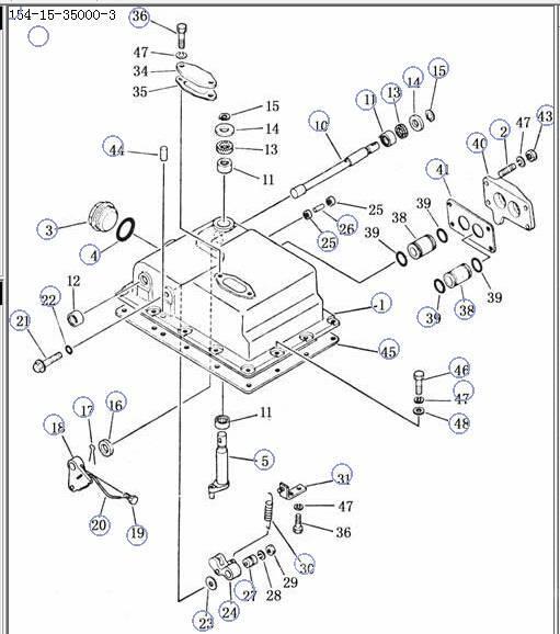 Shantui SD22 transmission control valve 154-15-350004- Gear