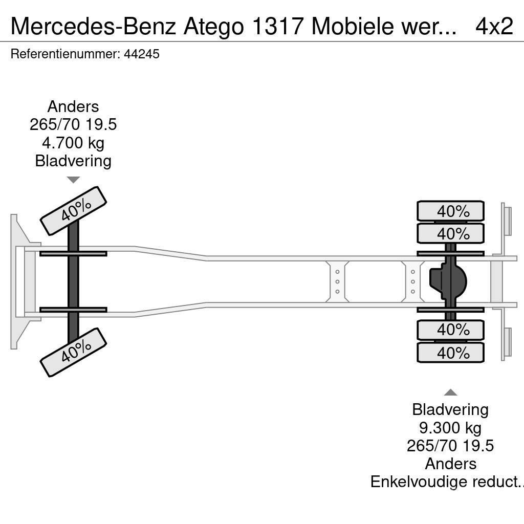 Mercedes-Benz Atego 1317 Mobiele werkplaats + ROM zuigtank Kraner til alt terræn