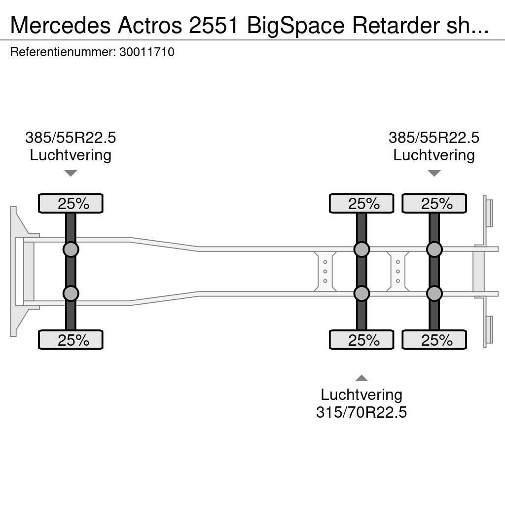 Mercedes-Benz Actros 2551 BigSpace Retarder showtruck Lastbiler med containerramme / veksellad