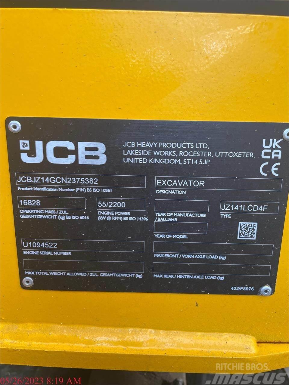 JCB JZ141 LC Gravemaskiner på larvebånd