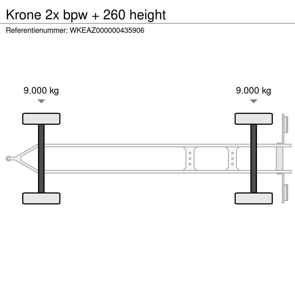 Krone 2x bpw + 260 height Gardinanhænger