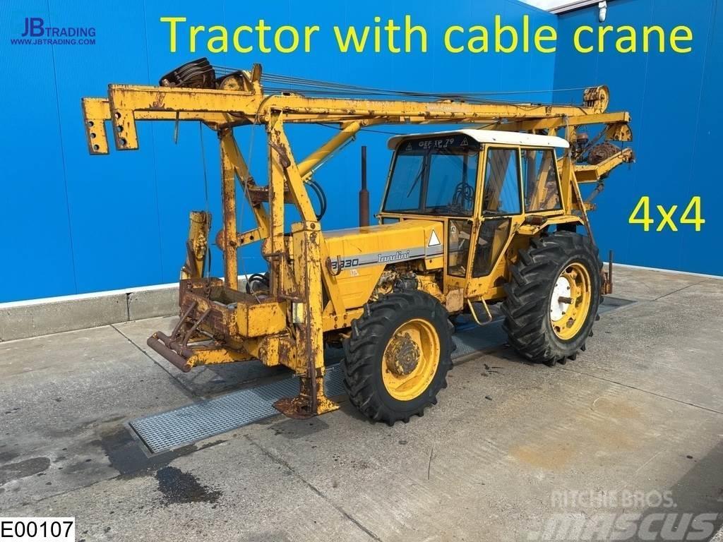 Landini 8830 4x4, Tractor with cable crane, drill rig Traktorer