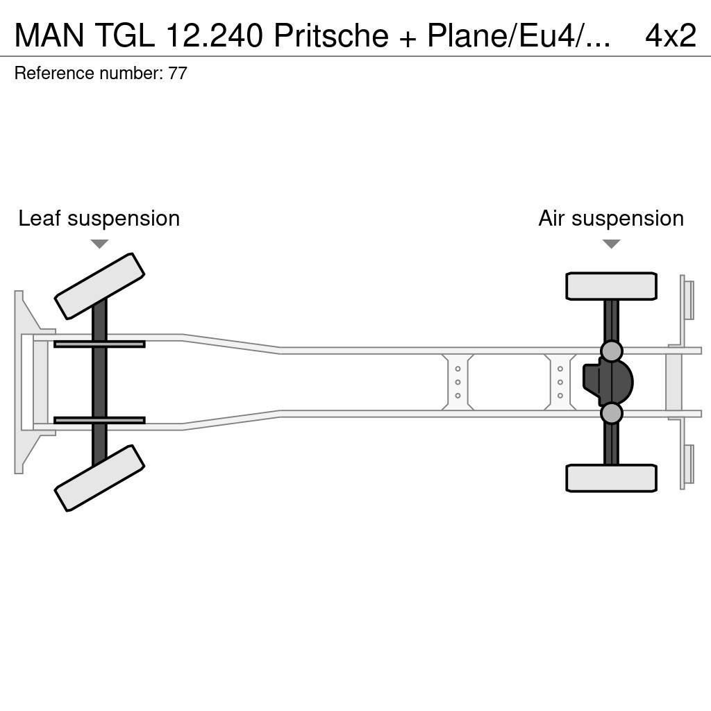 MAN TGL 12.240 Pritsche + Plane/Eu4/LBW Lastbil - Gardin