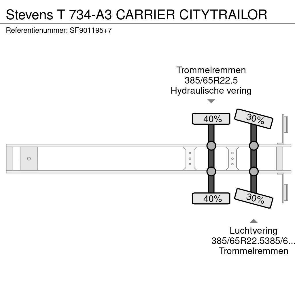 Stevens T 734-A3 CARRIER CITYTRAILOR Semi-trailer med Kølefunktion