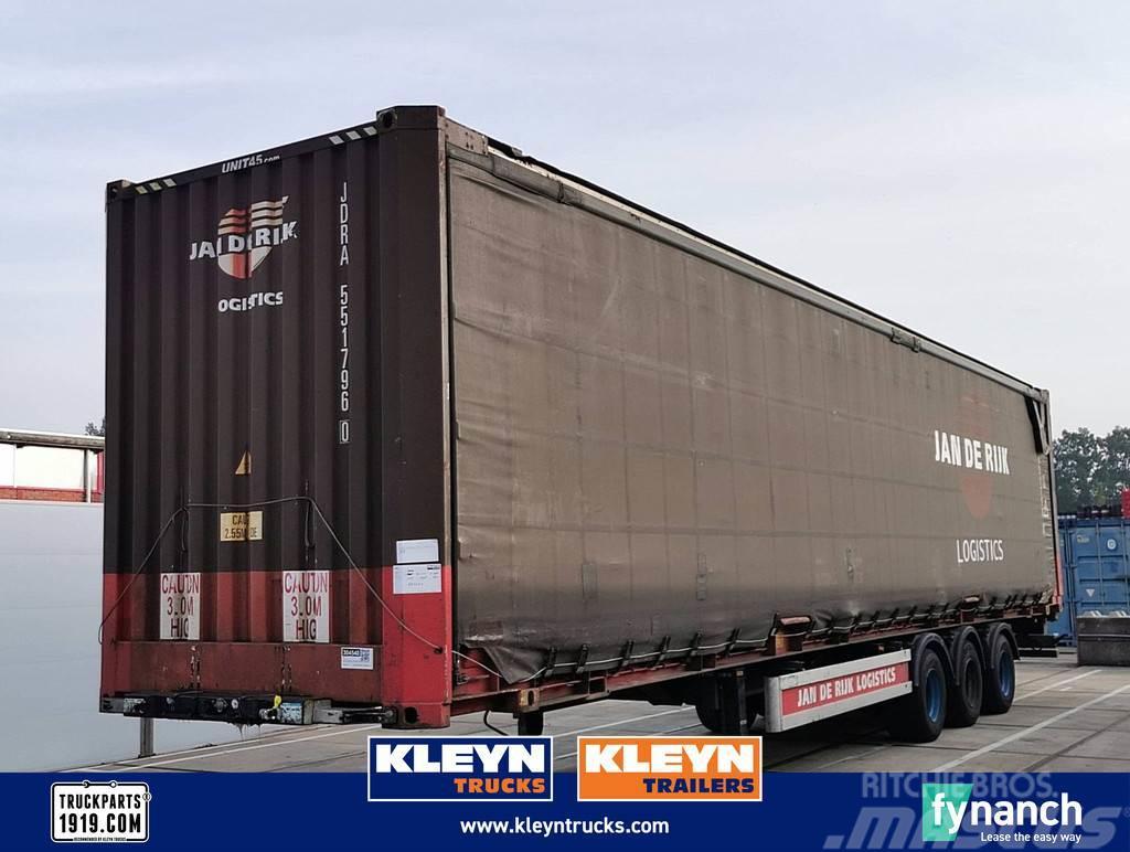  Hertoghs O3 WITH CONTAINER curtain container Semi-trailer med containerramme