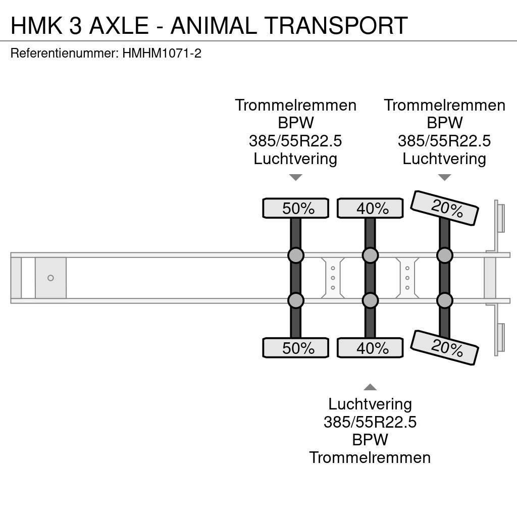  HMK 3 AXLE - ANIMAL TRANSPORT Semi-trailer til Dyretransport