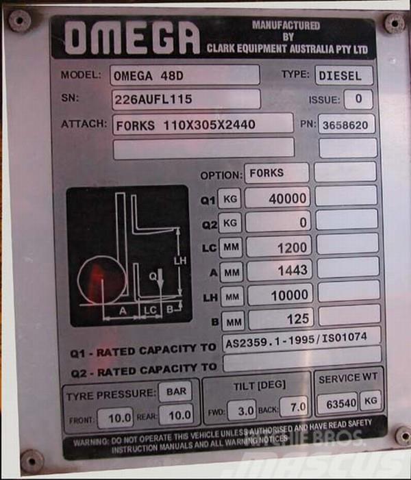 Omega Omega	48D FLT Gaffeltruck til containerhåndtering