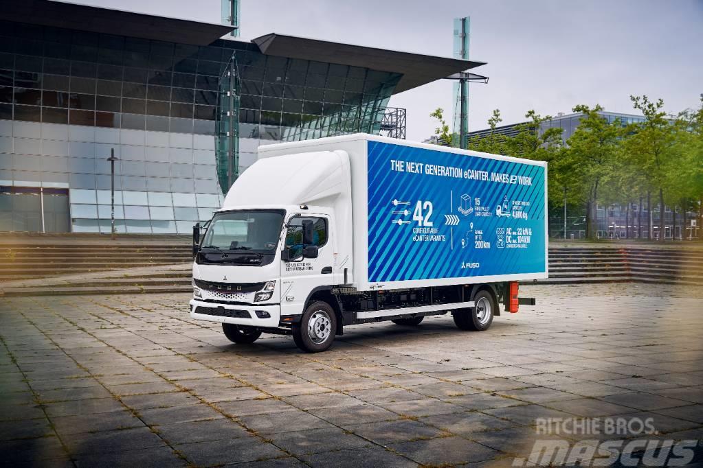 Fuso eCanter el lastbil 8,55 ton transportskåp Fast kasse