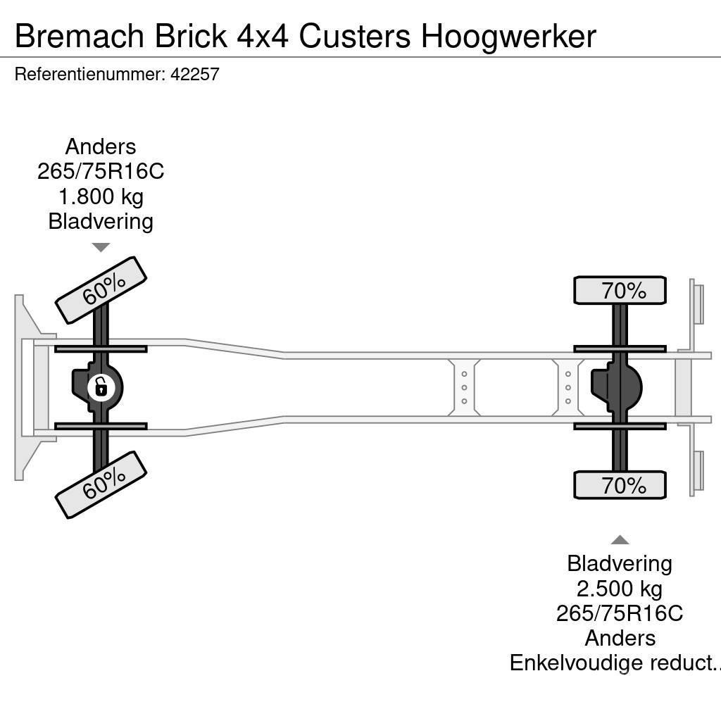  Bremach Brick 4x4 Custers Hoogwerker Lastbilmonterede lifte
