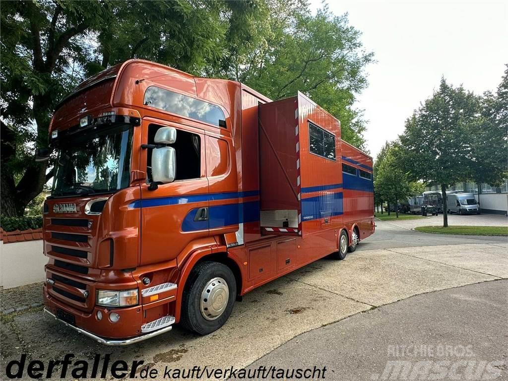 SCANIA R380 STX 6 Pferde Popout Wohnmobilzulassung Lastbiler til dyretransport