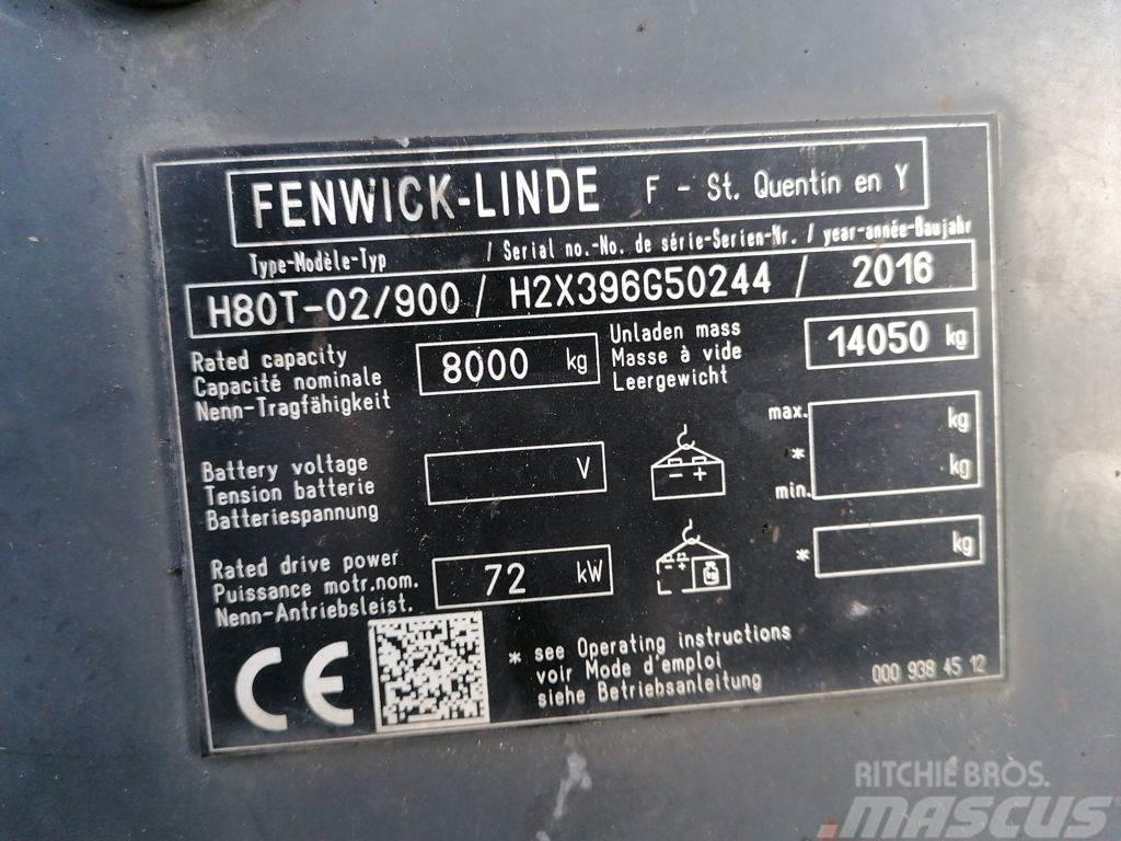 Linde H80T-02/900 LPG gaffeltrucks