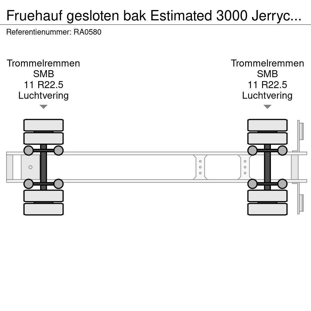 Fruehauf gesloten bak Estimated 3000 Jerrycans Semi-trailer med fast kasse