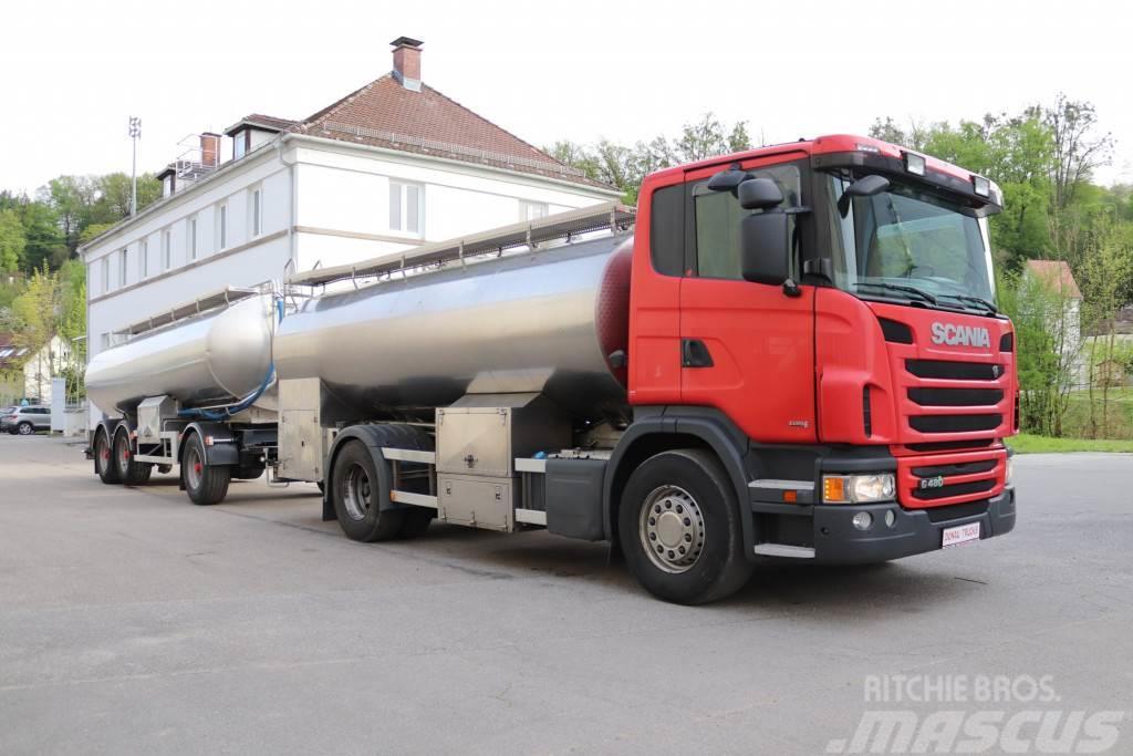 Scania G480 Milchtank isoliert Lkw + Anhänger Tankbiler