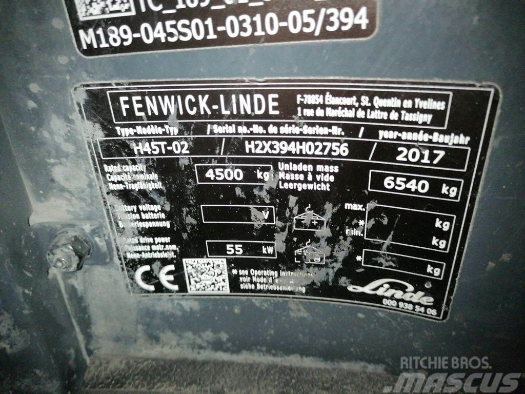 Linde H45T-02 LPG gaffeltrucks