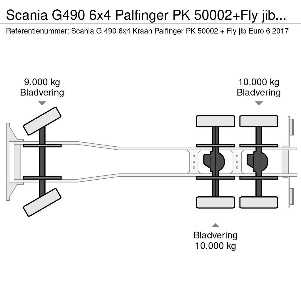 Scania G490 6x4 Palfinger PK 50002+Fly jib RETARDER Euro Kraner til alt terræn