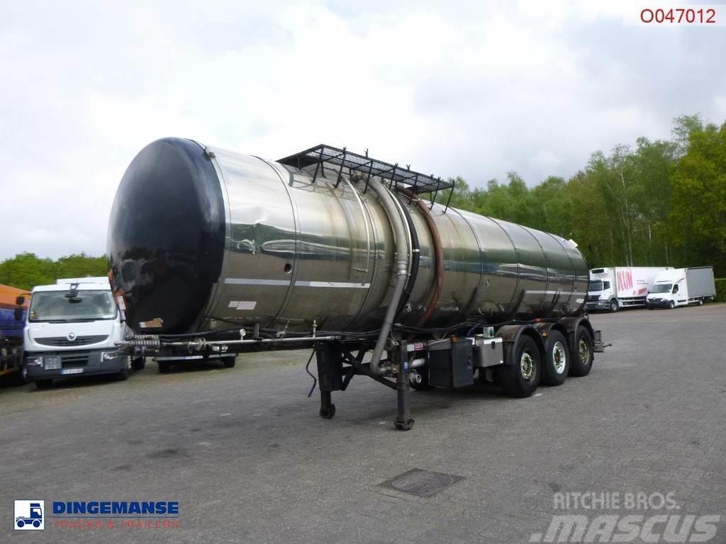 Metalovouga Bitumen tank inox 32 m3 / 1 comp + pump Semi-trailer med Tank
