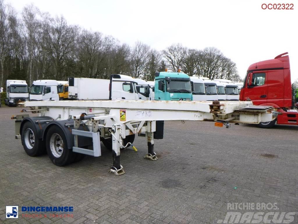 Robuste Kaiser 2-axle container chassis 20 ft + tipping Semi-trailer med tip
