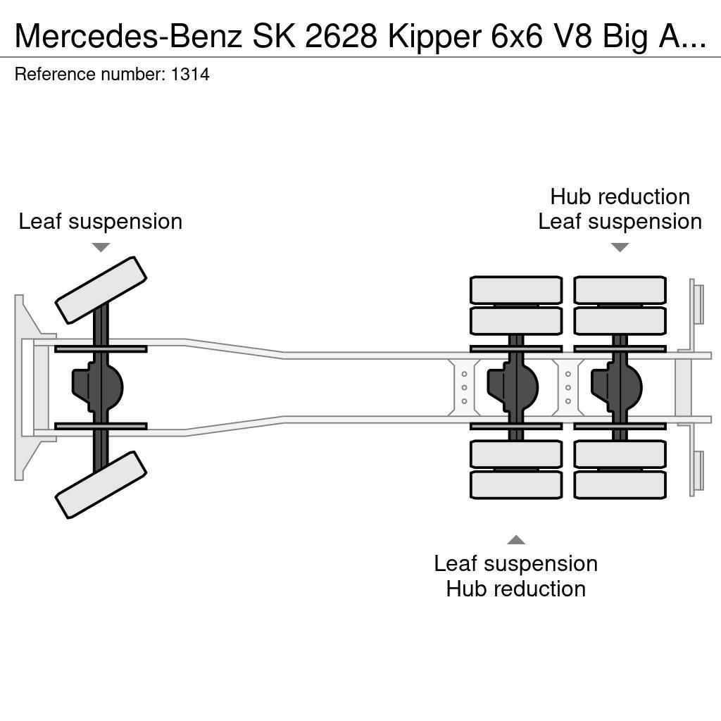 Mercedes-Benz SK 2628 Kipper 6x6 V8 Big Axle's Auxilery ZF Top C Lastbiler med tip