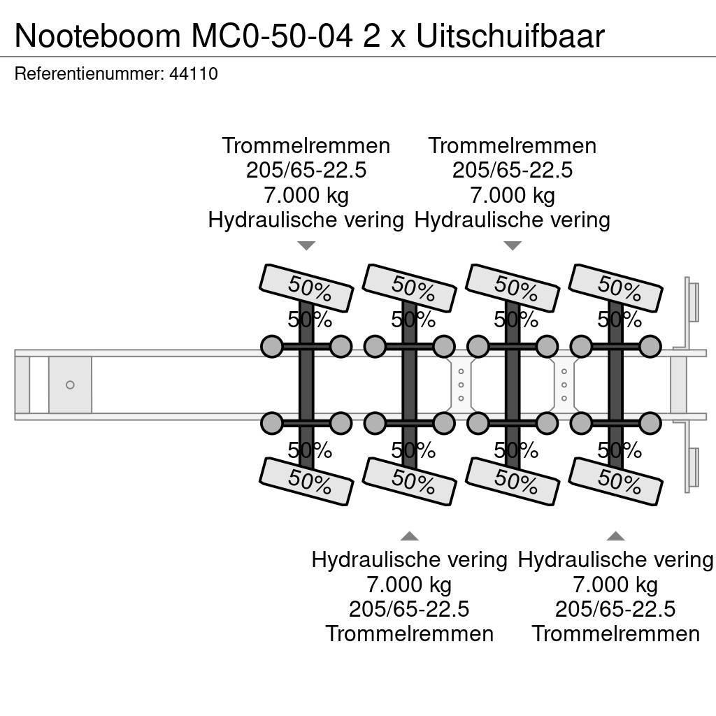 Nooteboom MC0-50-04 2 x Uitschuifbaar Semi-trailer blokvogn