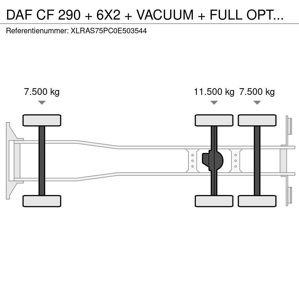 DAF CF 290 + 6X2 + VACUUM + FULL OPTION + EURO 2 Slamsuger