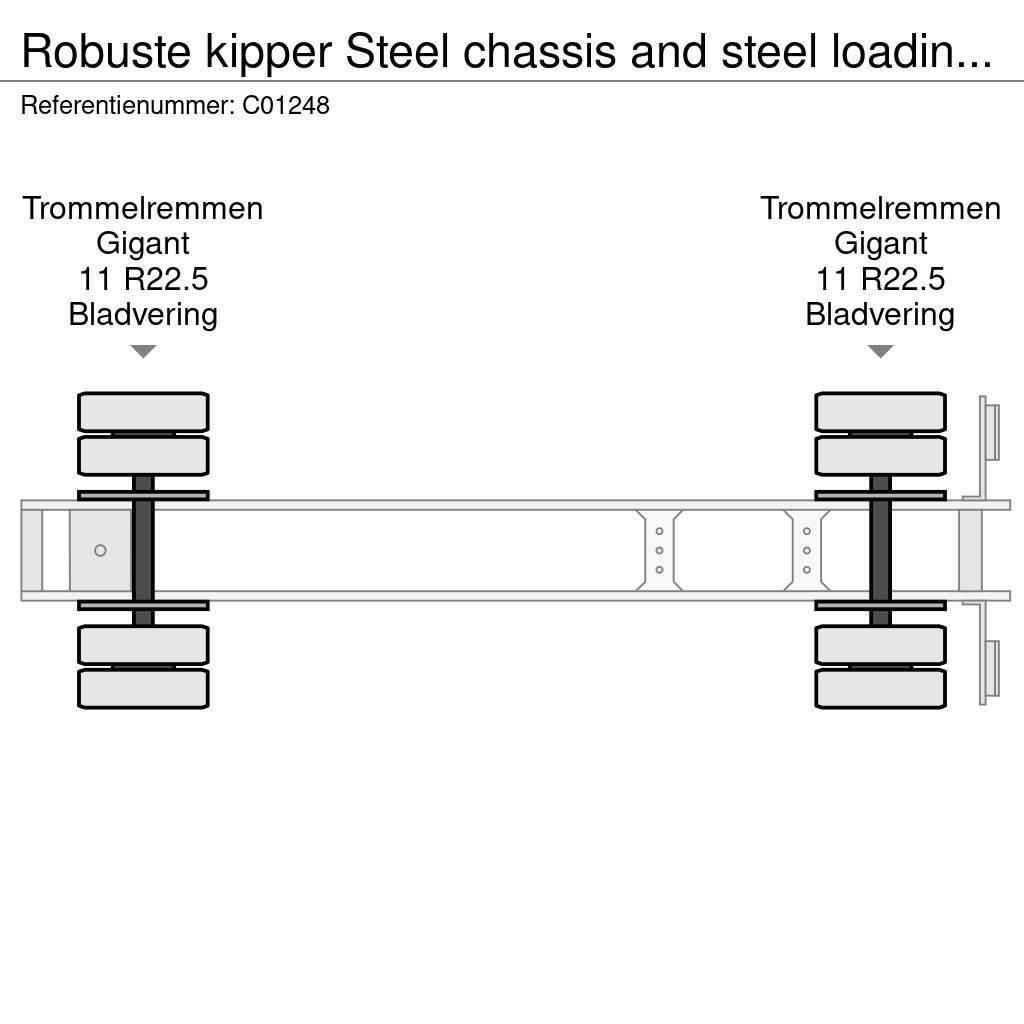 Robuste kipper Steel chassis and steel loading platform Semi-trailer med tip