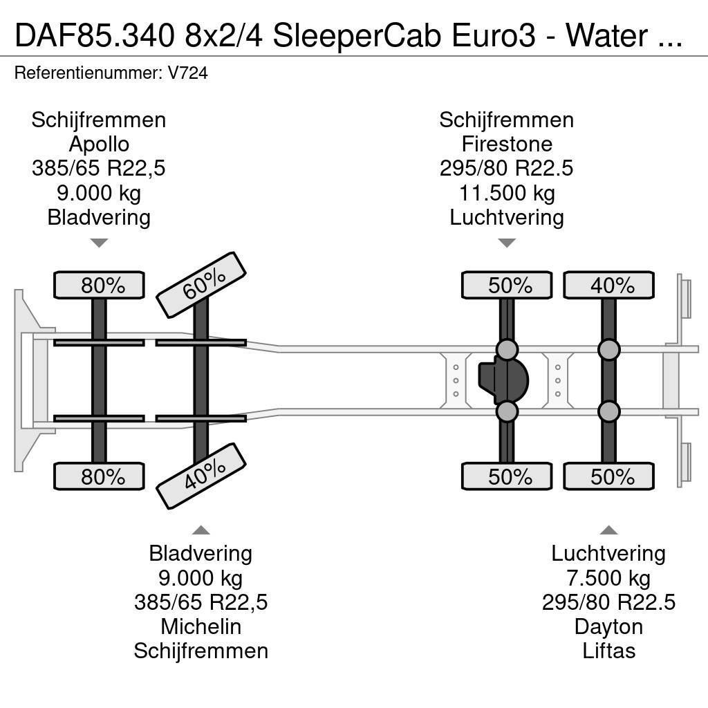 DAF 85.340 8x2/4 SleeperCab Euro3 - Water TankWagen 24 Tankbiler