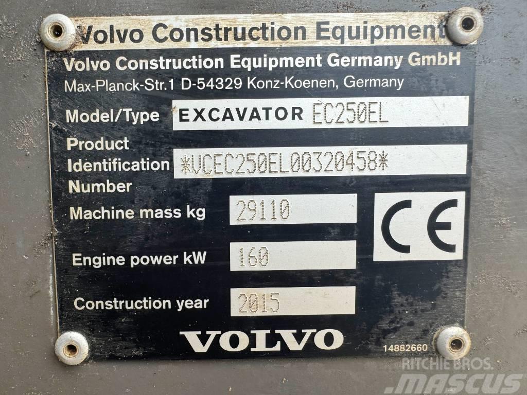 Volvo EC250EL Excellent Working Condition / CE Gravemaskiner på larvebånd