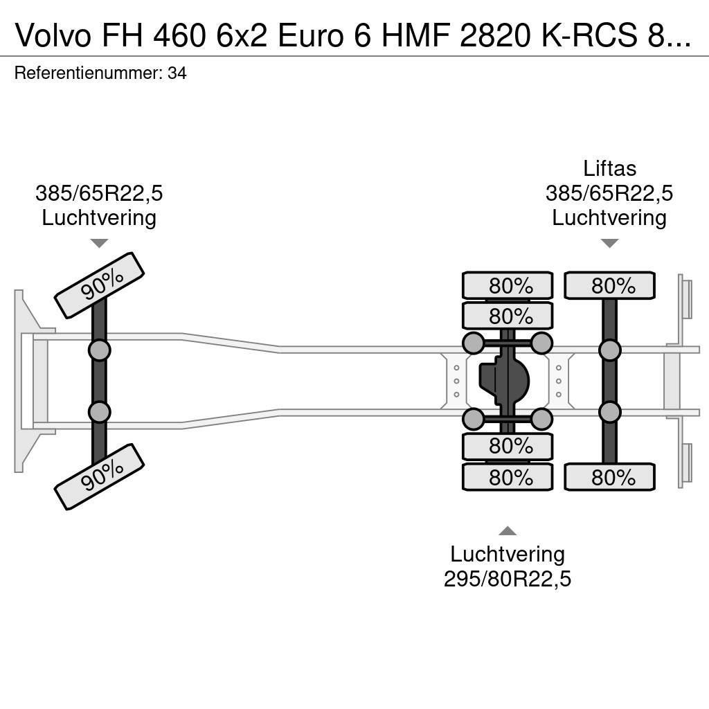 Volvo FH 460 6x2 Euro 6 HMF 2820 K-RCS 8 x Hydr Crane Ye Kraner til alt terræn