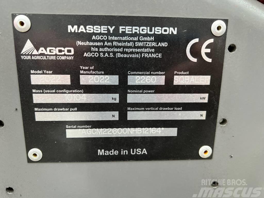 Massey Ferguson 2260 Pressere til firkantede baller