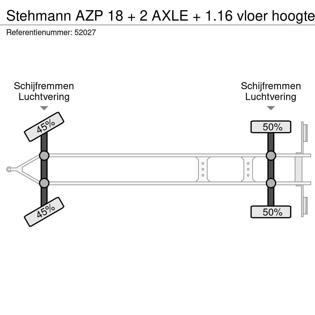 Stehmann AZP 18 + 2 AXLE + 1.16 vloer hoogte Gardinanhænger
