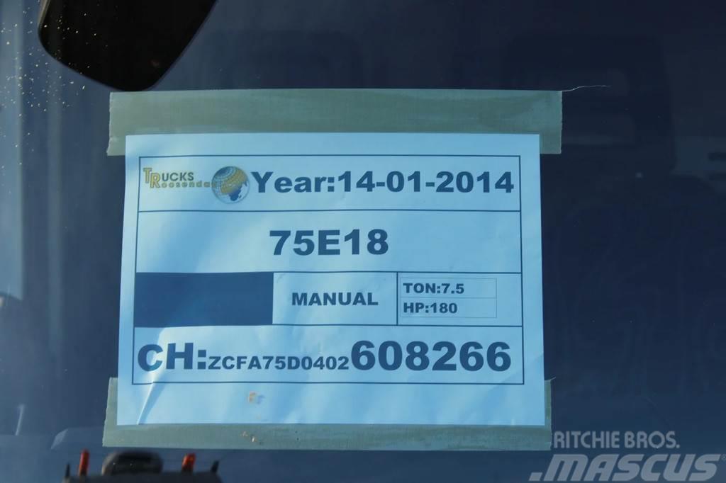 Iveco Eurocargo 75e18 + EURO 5 eev + manual + BE apk 07- Fast kasse
