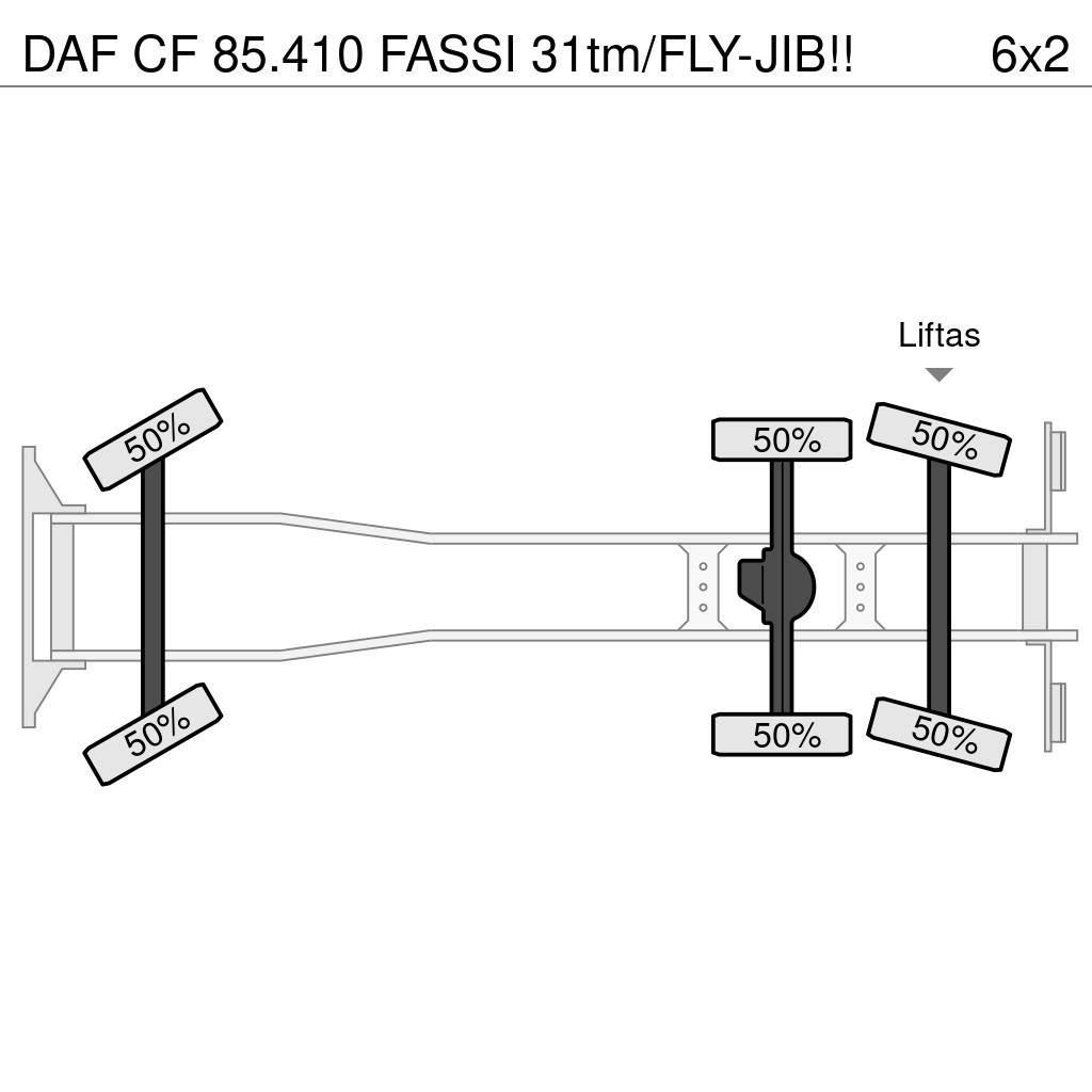 DAF CF 85.410 FASSI 31tm/FLY-JIB!! Kraner til alt terræn