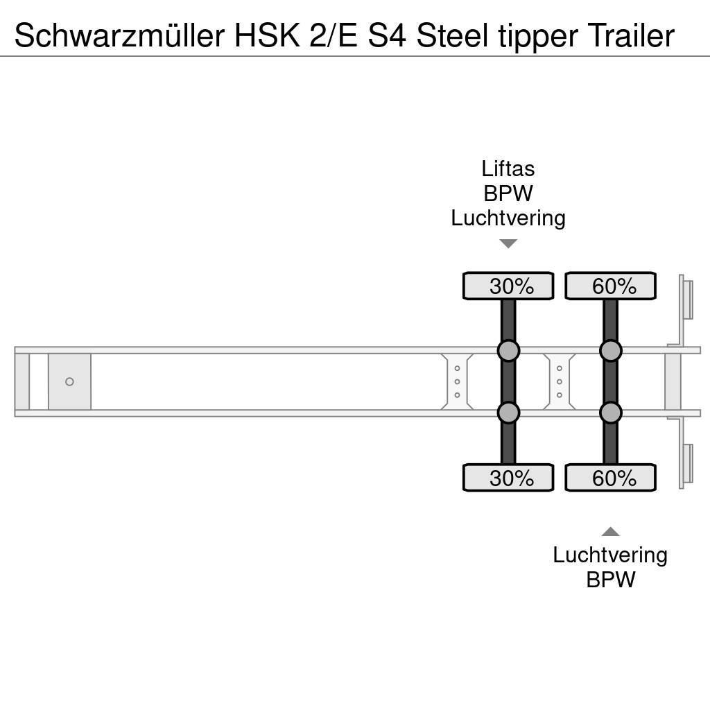 Schwarzmüller HSK 2/E S4 Steel tipper Trailer Semi-trailer med tip