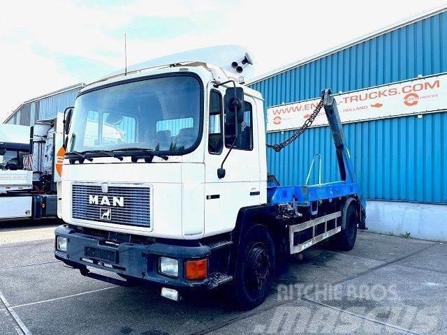 MAN 18 .232 (6 CILINDER) M90 WITH TELESCOPIC CONTAINER Skip loader