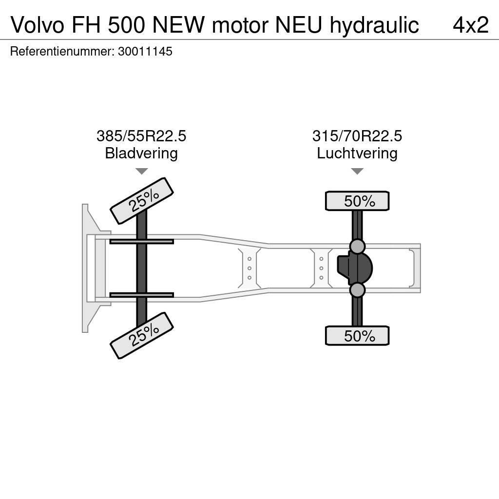 Volvo FH 500 NEW motor NEU hydraulic Trækkere