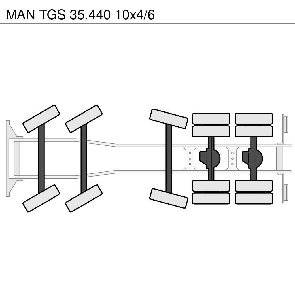 MAN TGS 35.440 10x4/6 Lastbiler med tip