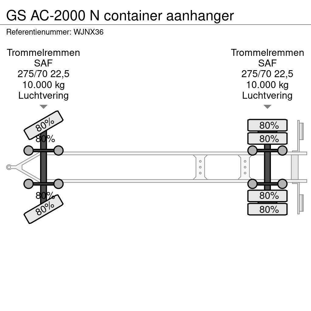 GS AC-2000 N container aanhanger Anhænger med containerramme