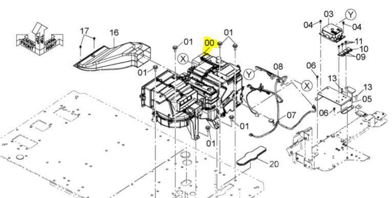 Hitachi ZX130-6 Aircon Unit - 4721889 Motorer