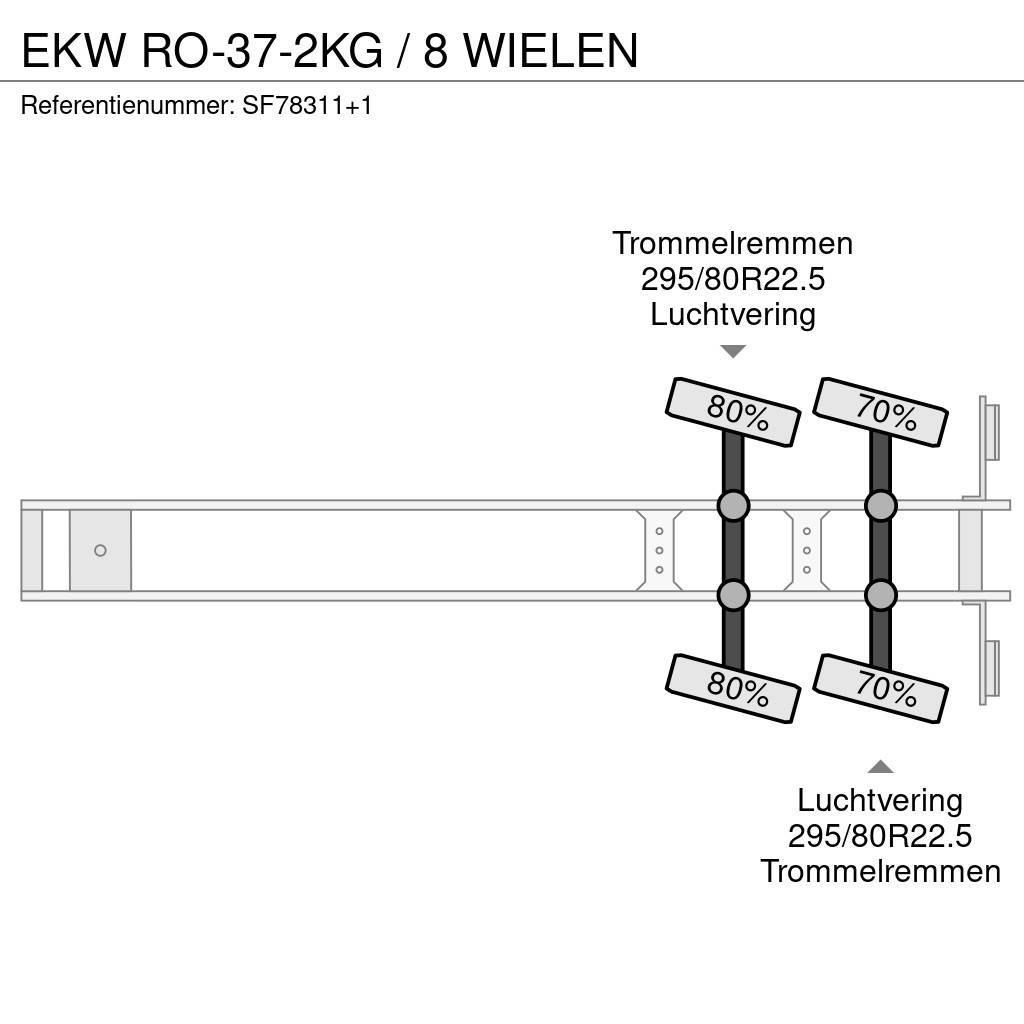 EKW RO-37-2KG / 8 WIELEN Semi-trailer med lad/flatbed