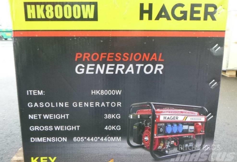  Hager HK 8000W Stromaggregat Generator Benzingeneratorer