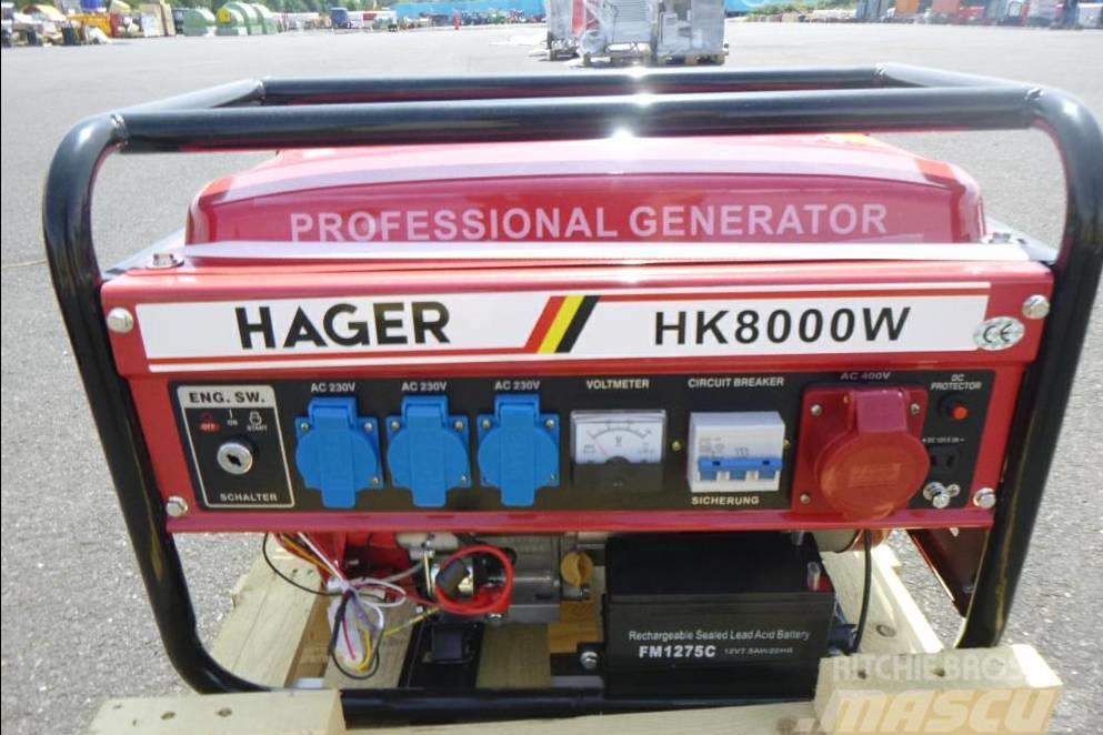  Hager HK 8000W Stromaggregat Generator Benzingeneratorer