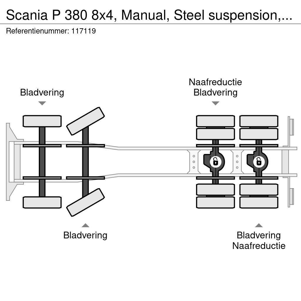 Scania P 380 8x4, Manual, Steel suspension, Liebherr, 9 M Betonbiler