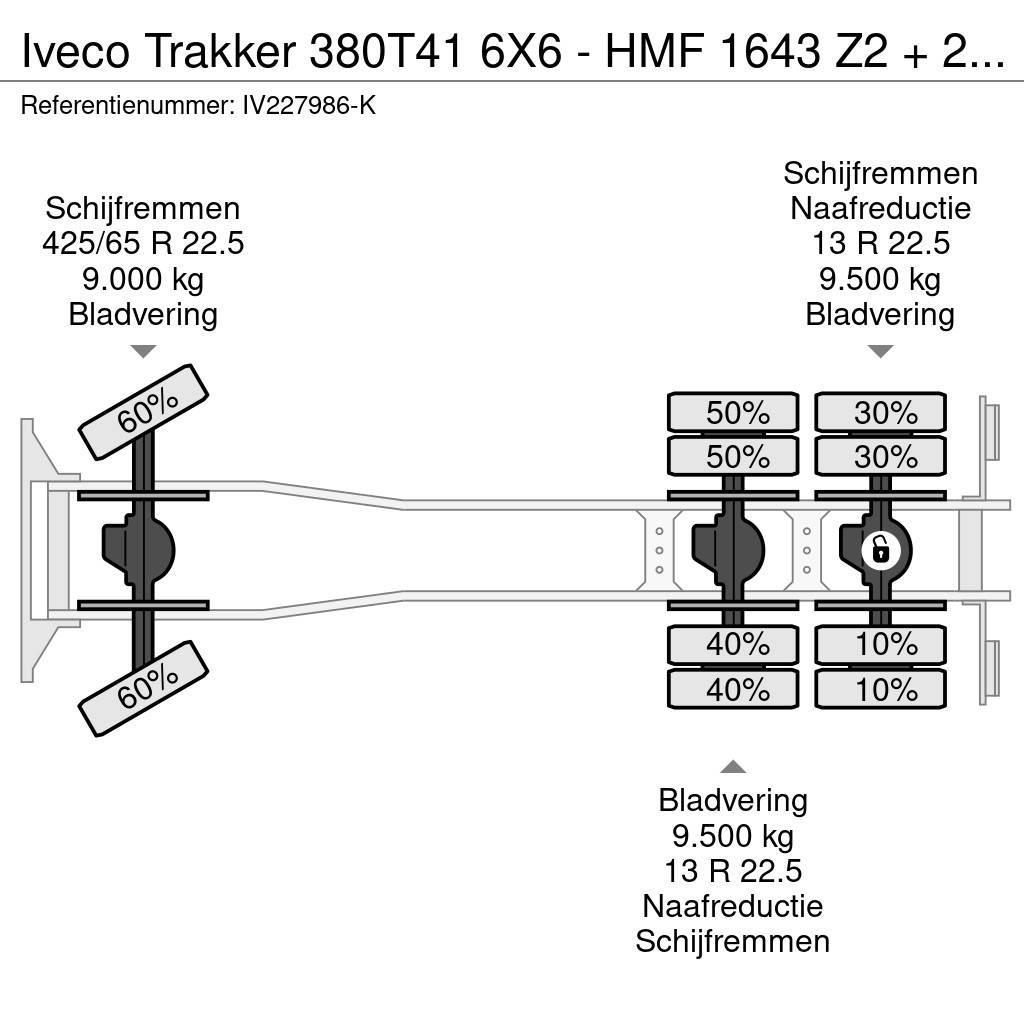 Iveco Trakker 380T41 6X6 - HMF 1643 Z2 + 2-WAY TIPPER Kraner til alt terræn