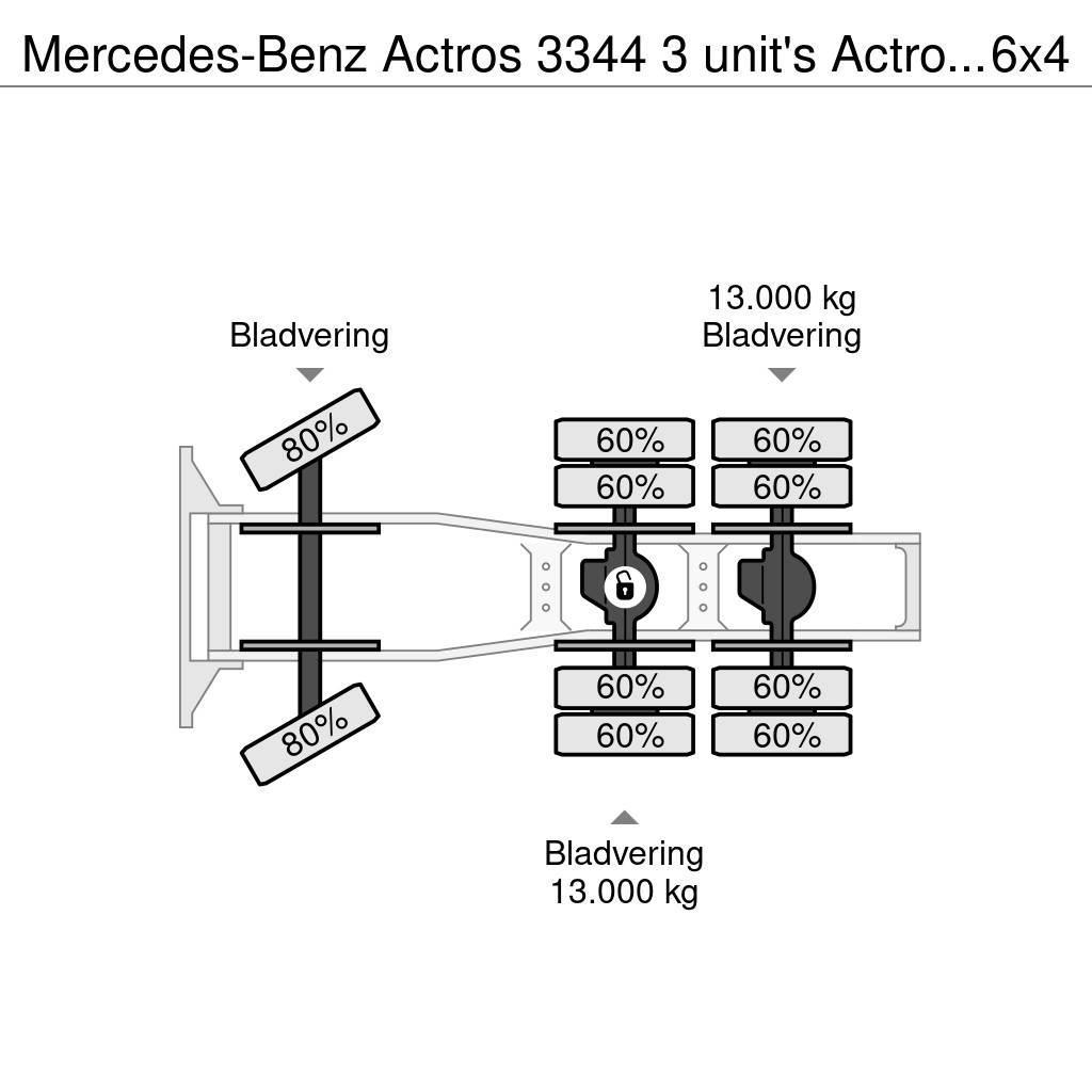 Mercedes-Benz Actros 3344 3 unit's Actros 3344 6x4 Kippydraulik Trækkere