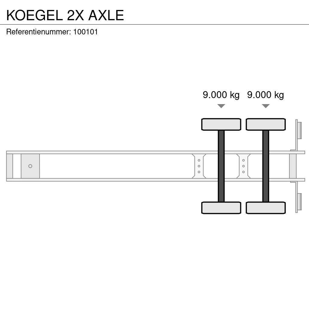 Kögel 2X AXLE Semi-trailer med fast kasse