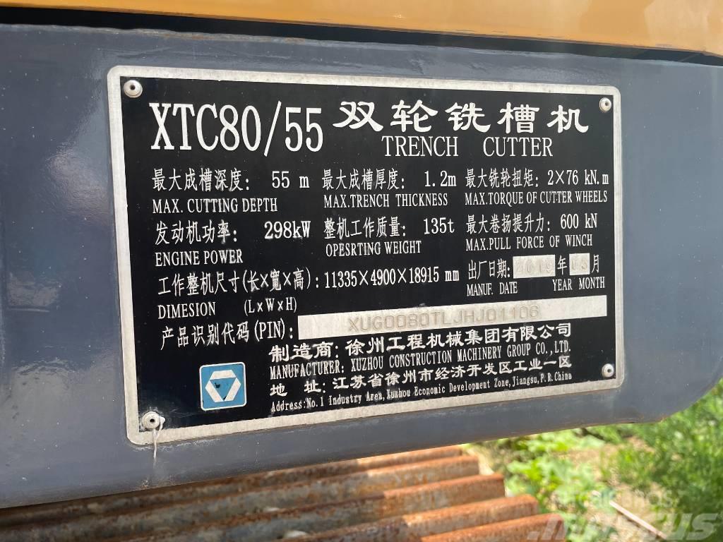  徐工 XTC80/55 Bånd, kæder og understel